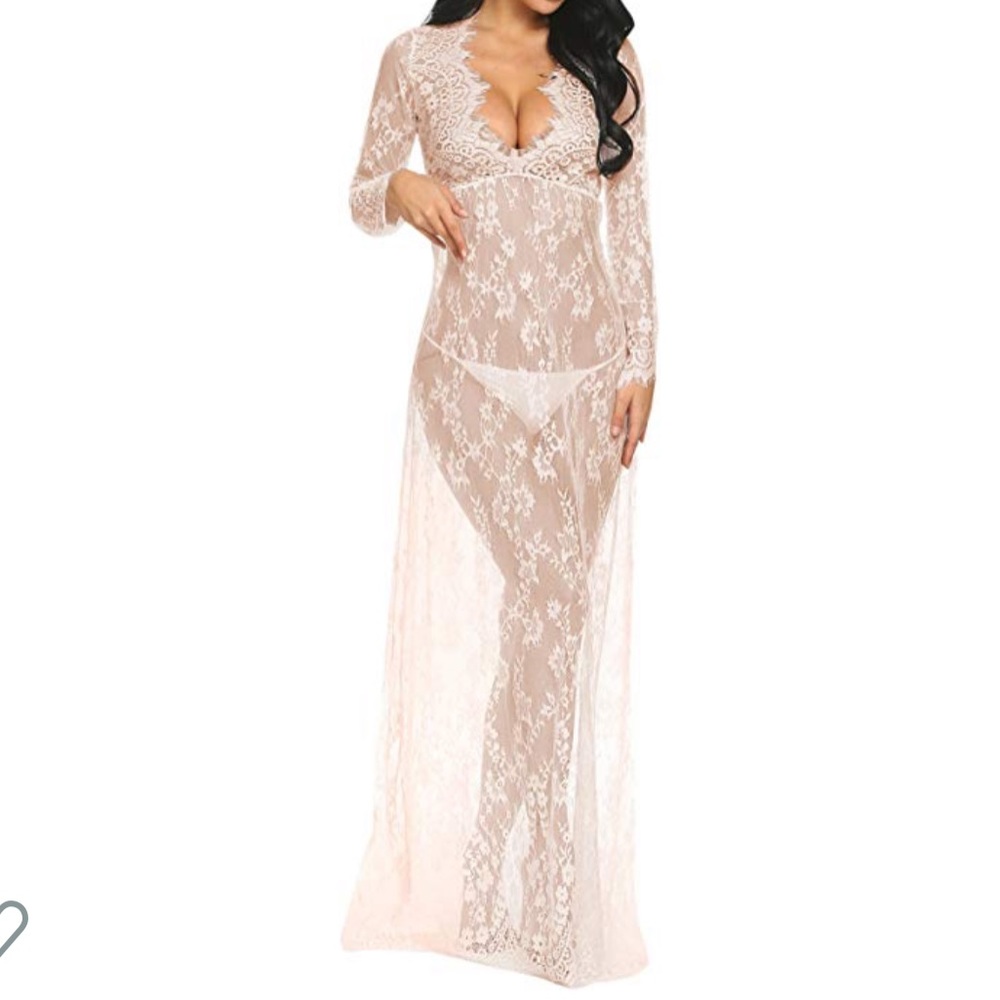Sheer Lace Dress - wore for maternity  shoot